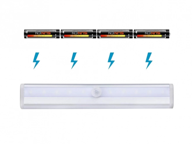 Self-adhesive LED light strip with motion sensor