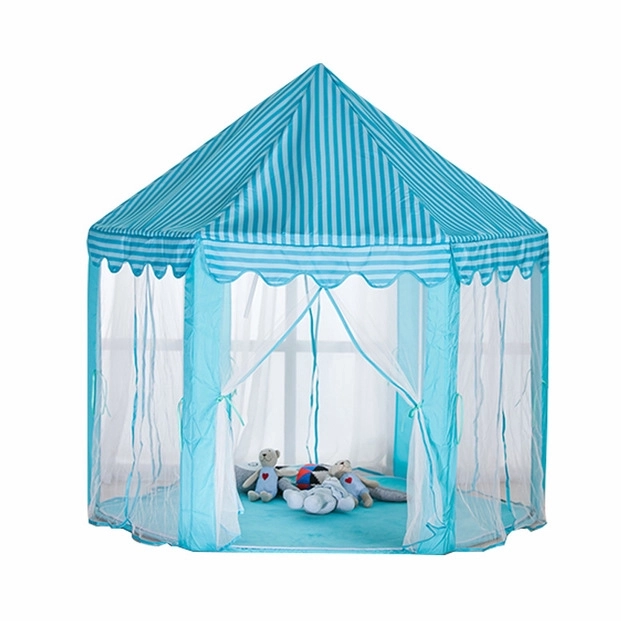 Hexagonal Children's Tent for Home and Garden - Blue