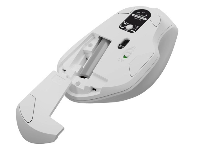 Wireless mouse Siskin 2 1600 DPI Bluetooth 5.0 + 2.4GHz – White