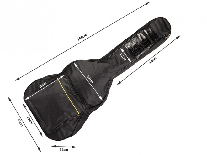 Acoustic Guitar Case with Pockets and Reinforcements