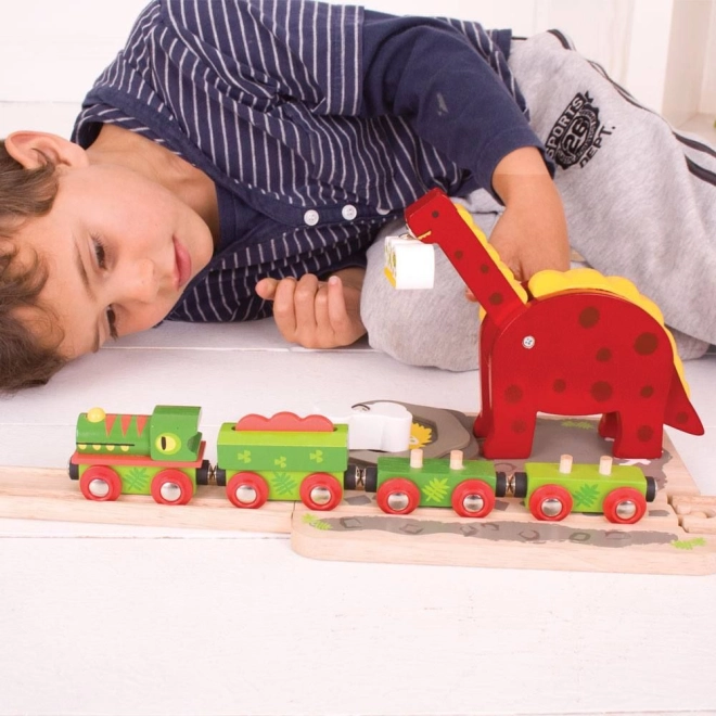 Magnetic dinosaur crane with movable neck