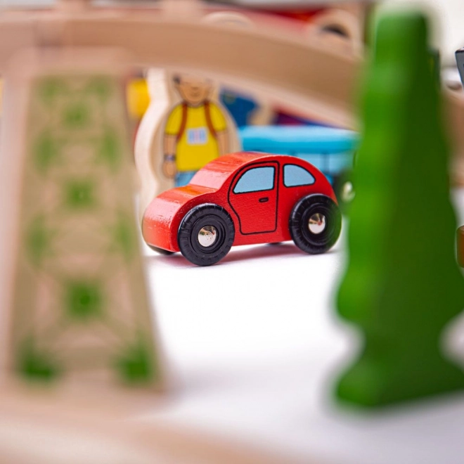 Bigjigs Rail Wooden Railway Mountain Road 112 Pieces
