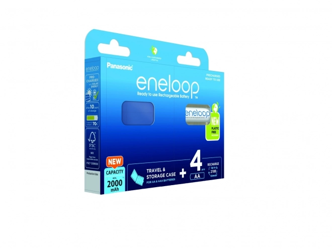 Eneloop AA Rechargeable Batteries 2000 mAh with Case