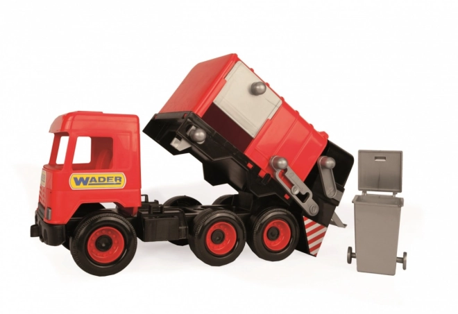 Tilting container and bin for realistic play