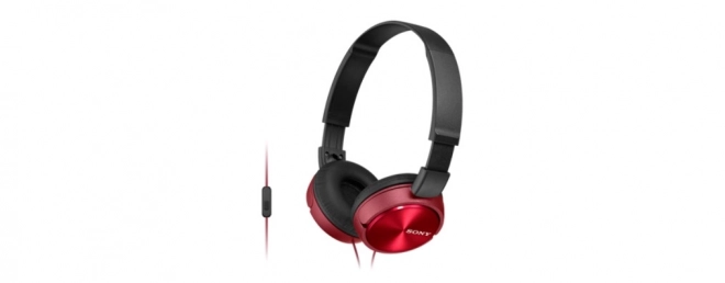 Sony ZX310AP Headphones with Microphone - Red