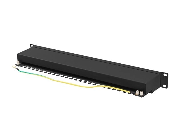 Telecommunication Patch Panel 24 Port Black