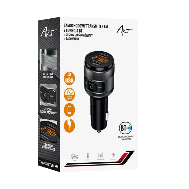 Trasmettitore FM MP3 con Bluetooth, USB e display LCD
