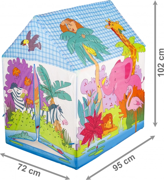 Colorful jungle full of animals