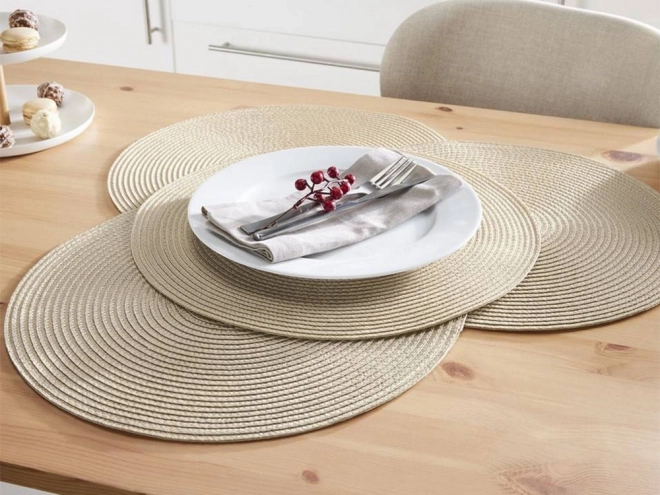 Round Woven Placemats Cream