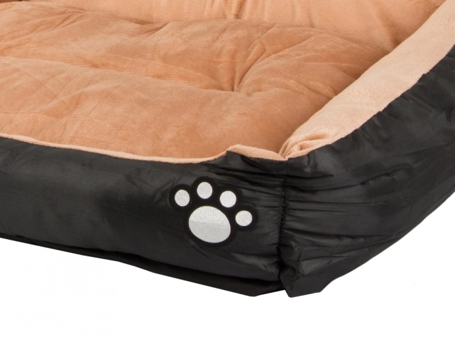 Black dog bed with comfortable padding