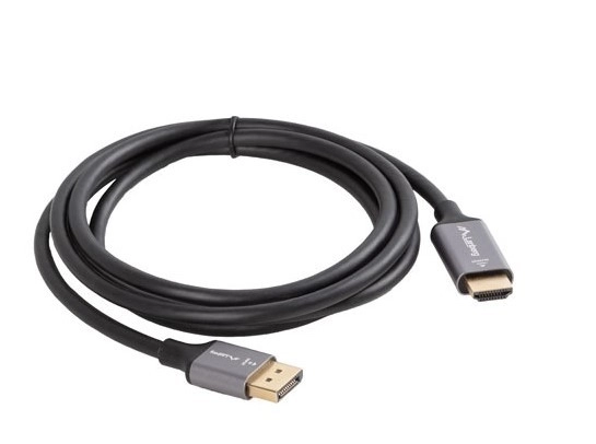 Displayport to HDMI 4K Black Silver Cable