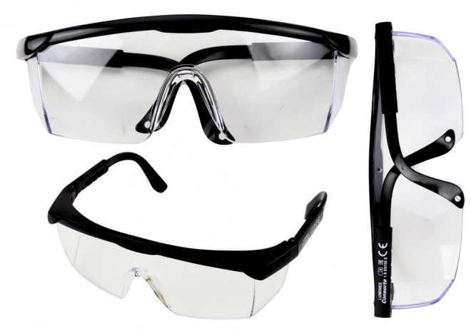Adjustable Arm Protective Glasses Black
