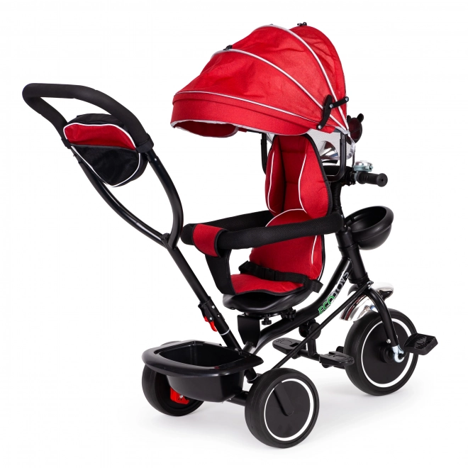 Triciclo con sedile girevole rosso