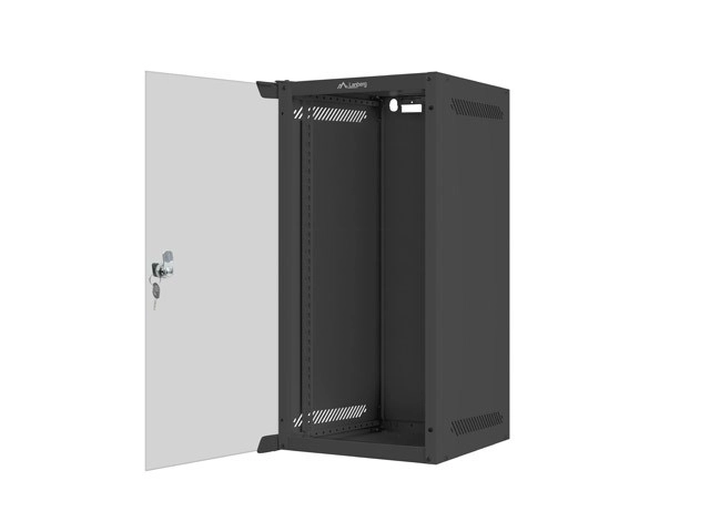 Lanberg Wall-Mount Cabinet Black Flat Pack