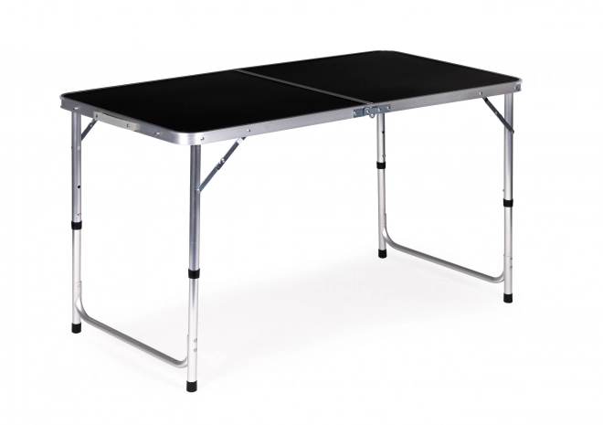 Tourist table folding camping table black top 120 x 60 cm