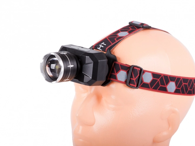 Dobíjecí LED čelovka s zoomem XHP90