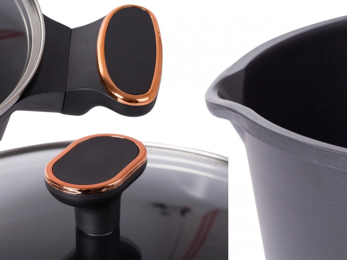 Poignées confortables et couvercle avec valve