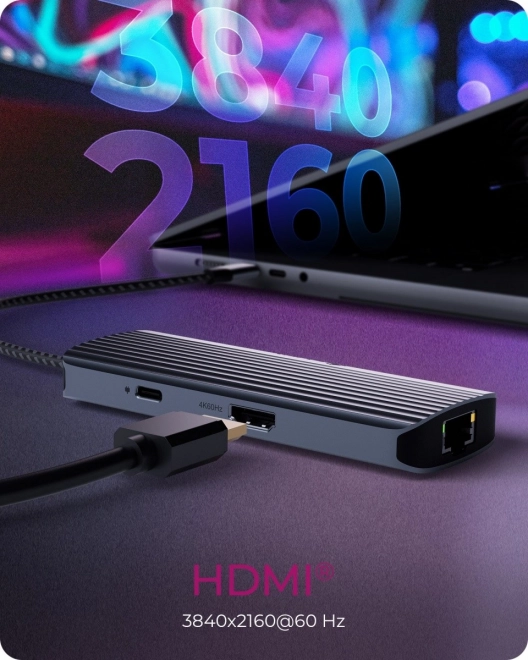 Versatile USB Type-C Docking Station 6-in-1
