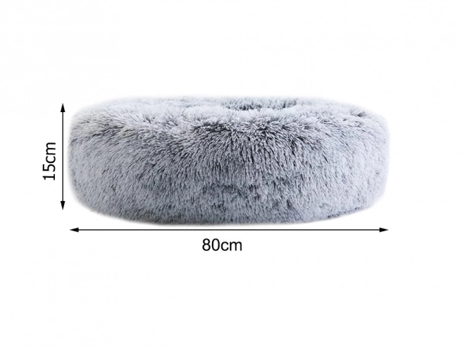Pluchen kattenmand met zacht kussen voor op de bank 80 cm – lichtgrijs