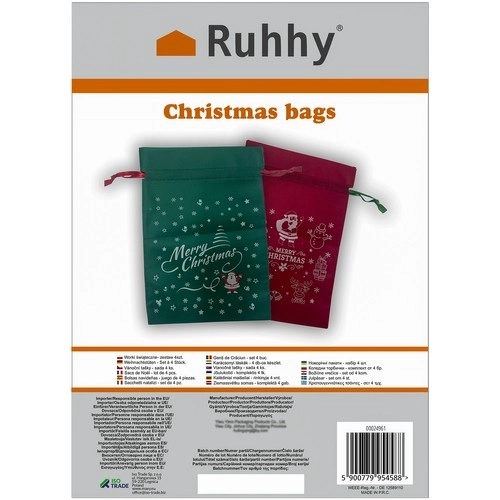 Sets von vier Weihnachtsgeschenktaschen