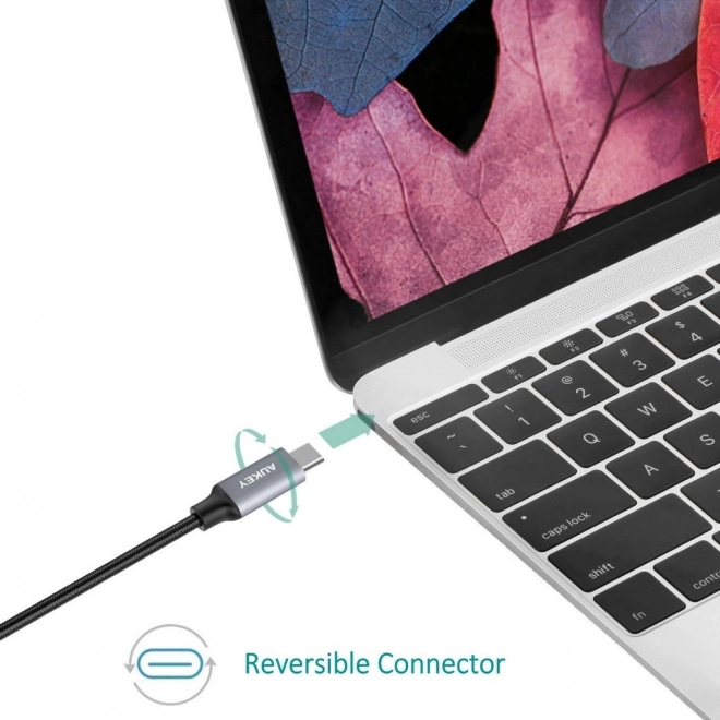 Aukey Nylon USB-C zu USB-C Schnellladekabel 2m