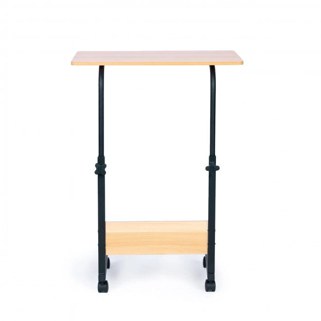 Mobile Laptop Table with Wheels - Brown