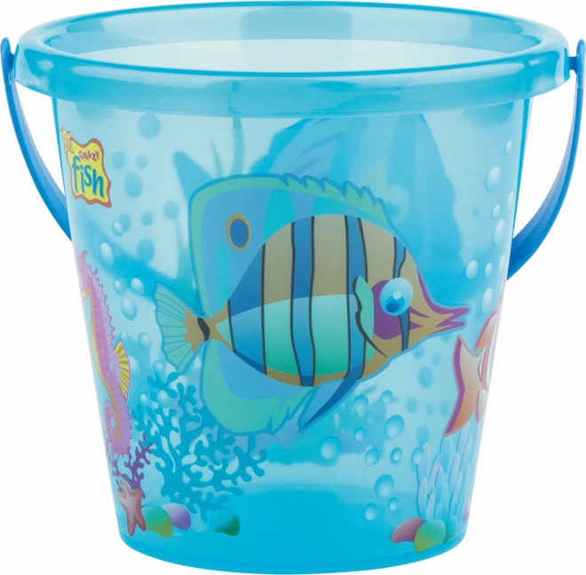 Androni Transparent Fish Bucket Diameter 13 cm – Blue