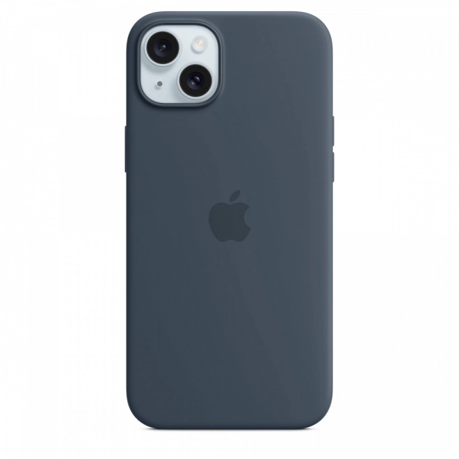 Silicone Case with MagSafe for iPhone 15 Plus - Stormy Blue