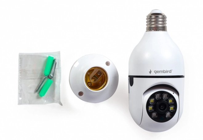 Smart Rotating Wi-Fi Camera 1080p with E27 Socket Compatibility