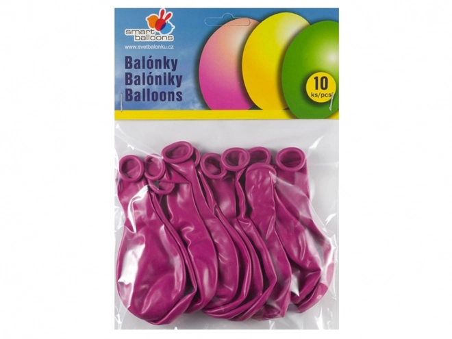 Oppustelige ballonsæt 10 stk fuchsia 26 cm