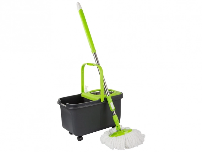 Rotační mop se 2 mikrovláknovými podložkami a dávkovacím kbelíkem