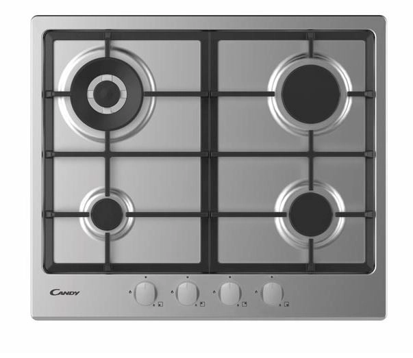 Cast iron gas hob with double burner