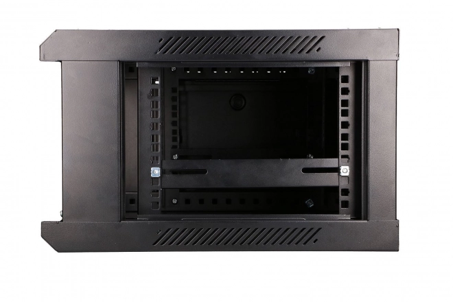 wall mount rack cabinet 4u 600x450 black glass door