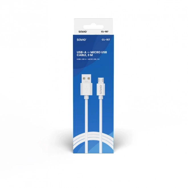 Fast Charging USB-A to Micro USB Cable 3m