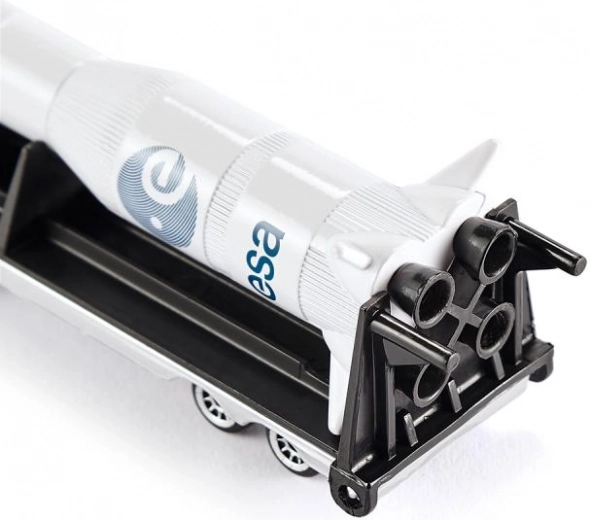 Realistic rocket transport with ESA logo
