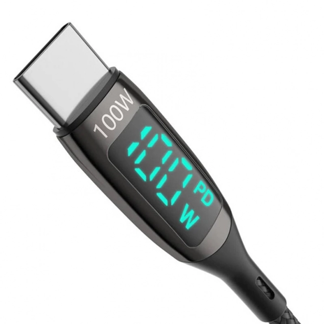 Usb-c kábel kijelzővel 100w 1,8m blitzwolf