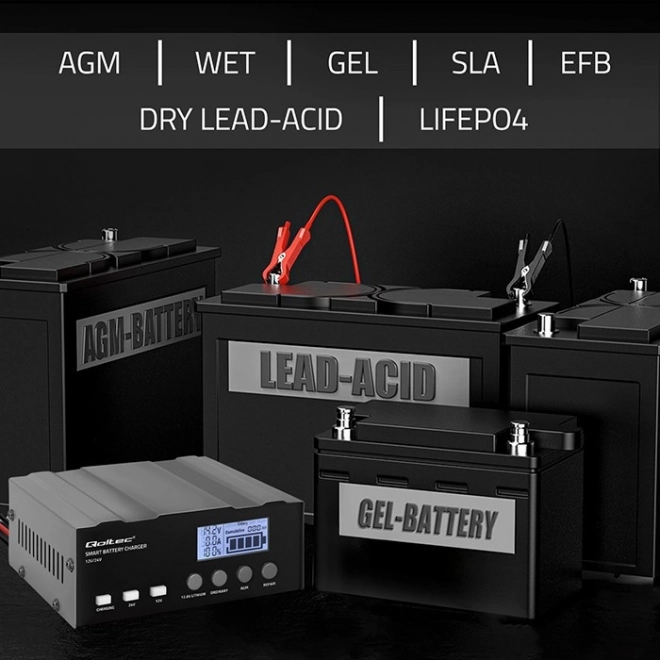 Intelligent Microprocessor Battery Charger for AGM GEL LiFePO4