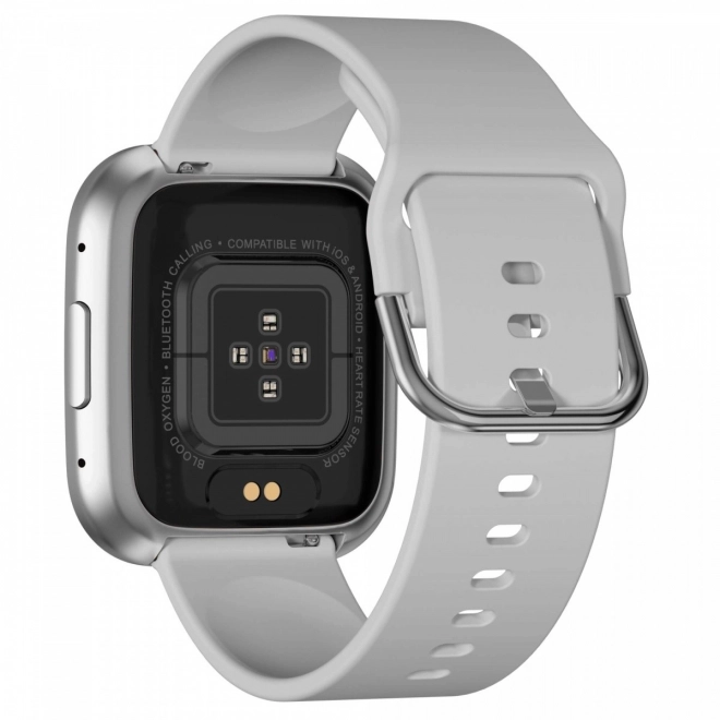 Smartwatch with IPS HD Display and Silver Strap