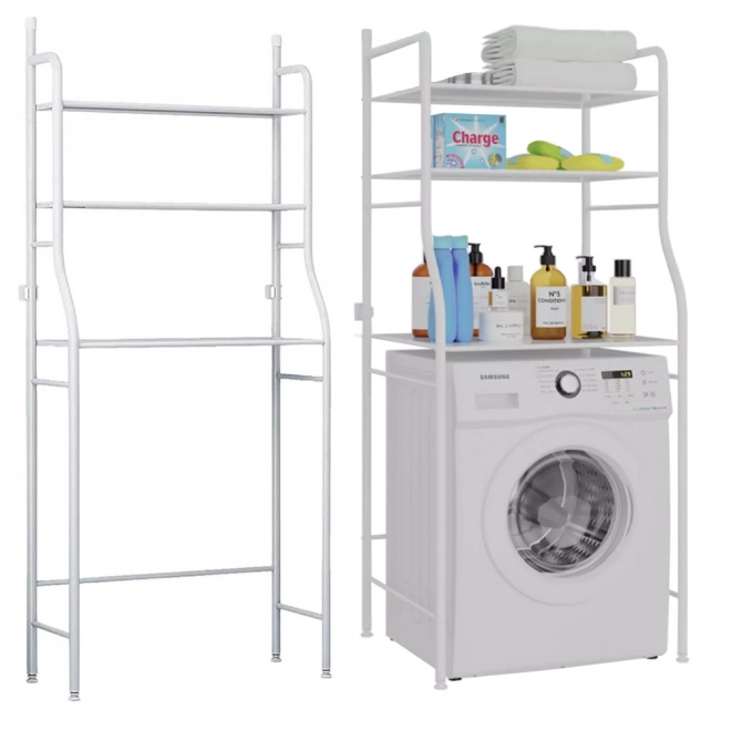 Over-the-Washer Bathroom Shelf with Laundry Stand
