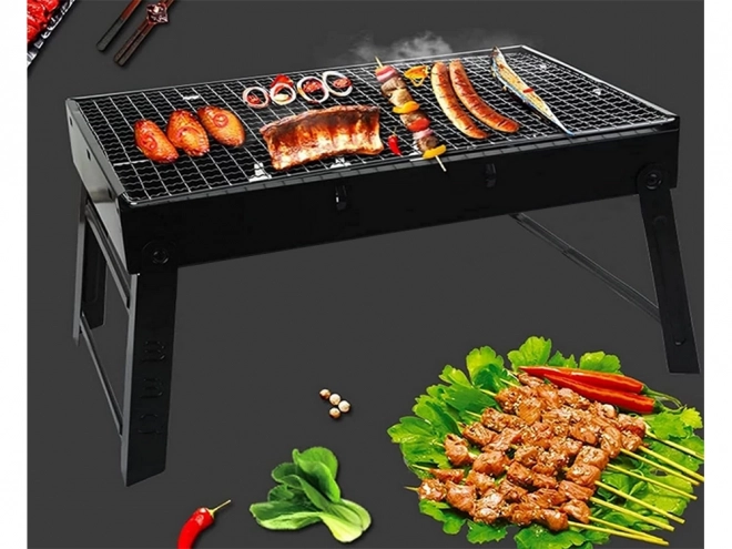 Portable Folding Charcoal Grill for Camping and BBQ