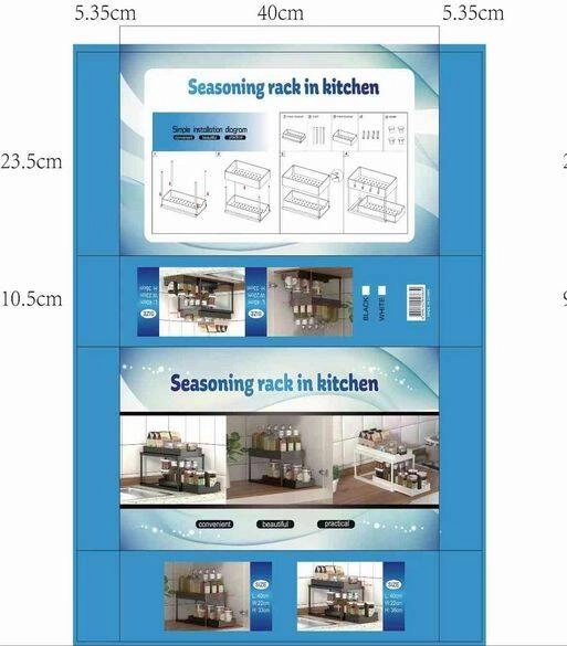 Kitchen Spice Rack with Sliding Shelves