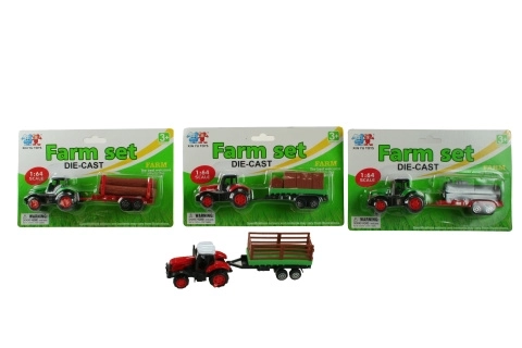 Tractor with Metal Trailer