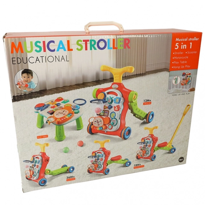 Girello multifunzionale per bambini e tavolo interattivo 5 in 1
