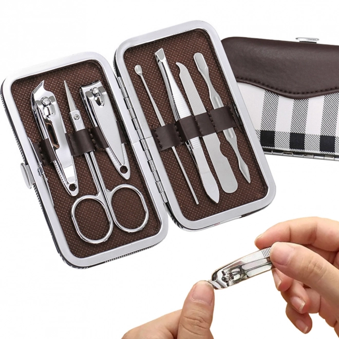 Manicure and Pedicure Set with 7 Tools in a Case