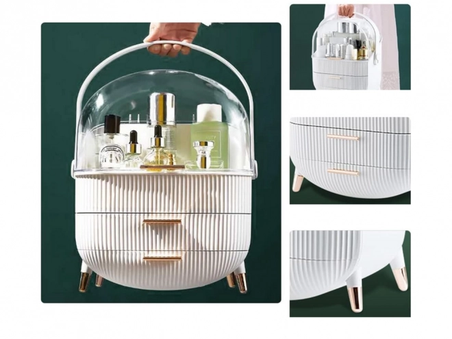 Elegant Large Cosmetic Organizer with Drawers