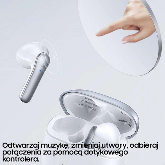 Cuffie Bluetooth TWS Serie XH con Dual Mic - Blu