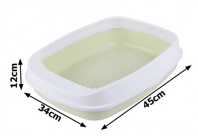 Open Cat Litter Box with Frame + Large Scoop