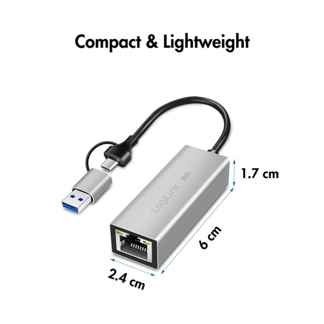 Ethernet Adapter with USB-A/C for 2.5G