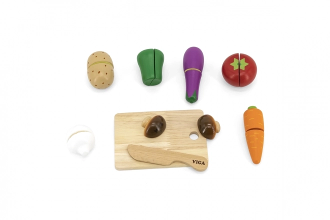 Set di taglio in legno - verdura per bambini