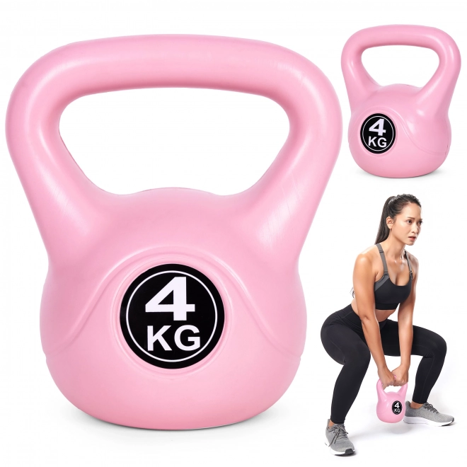 Kettlebell 4 kg pink for exercise